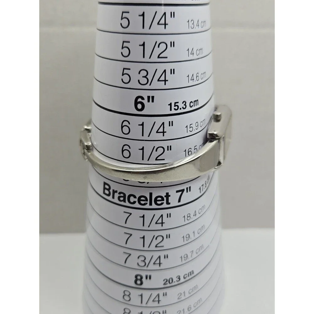 Anne Klein II Womens Sterling Silver 925 Classic Tank Bracelet Watch New Battery